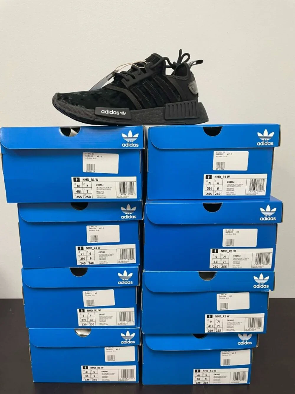 Women’s adidas Nmd_R1 Triple Black Velvet (GW5682)